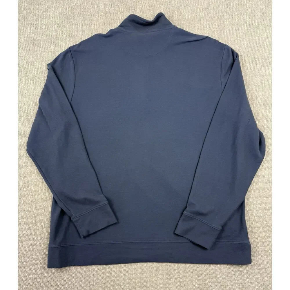 Vineyard Vines 1/4 Zip Pullover XL Blue Pima Cotton Logo Sweater Men’s